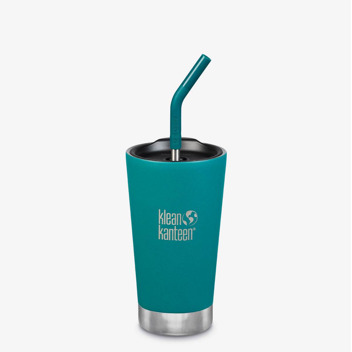 Klean Kanteen Isolerad Tumbler 473ml Med Sugrör Turkos - NatureLife