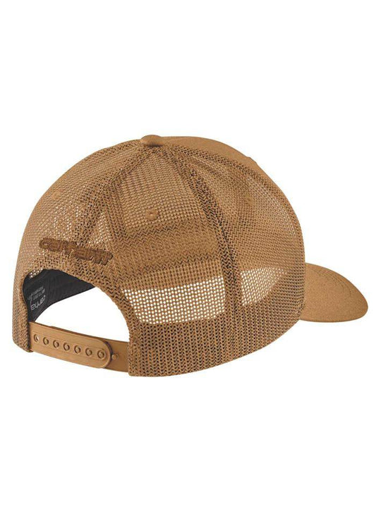 Carhartt Twill Mesh-Back Logo Patch Cap Brown/Honeycomb - NatureLife