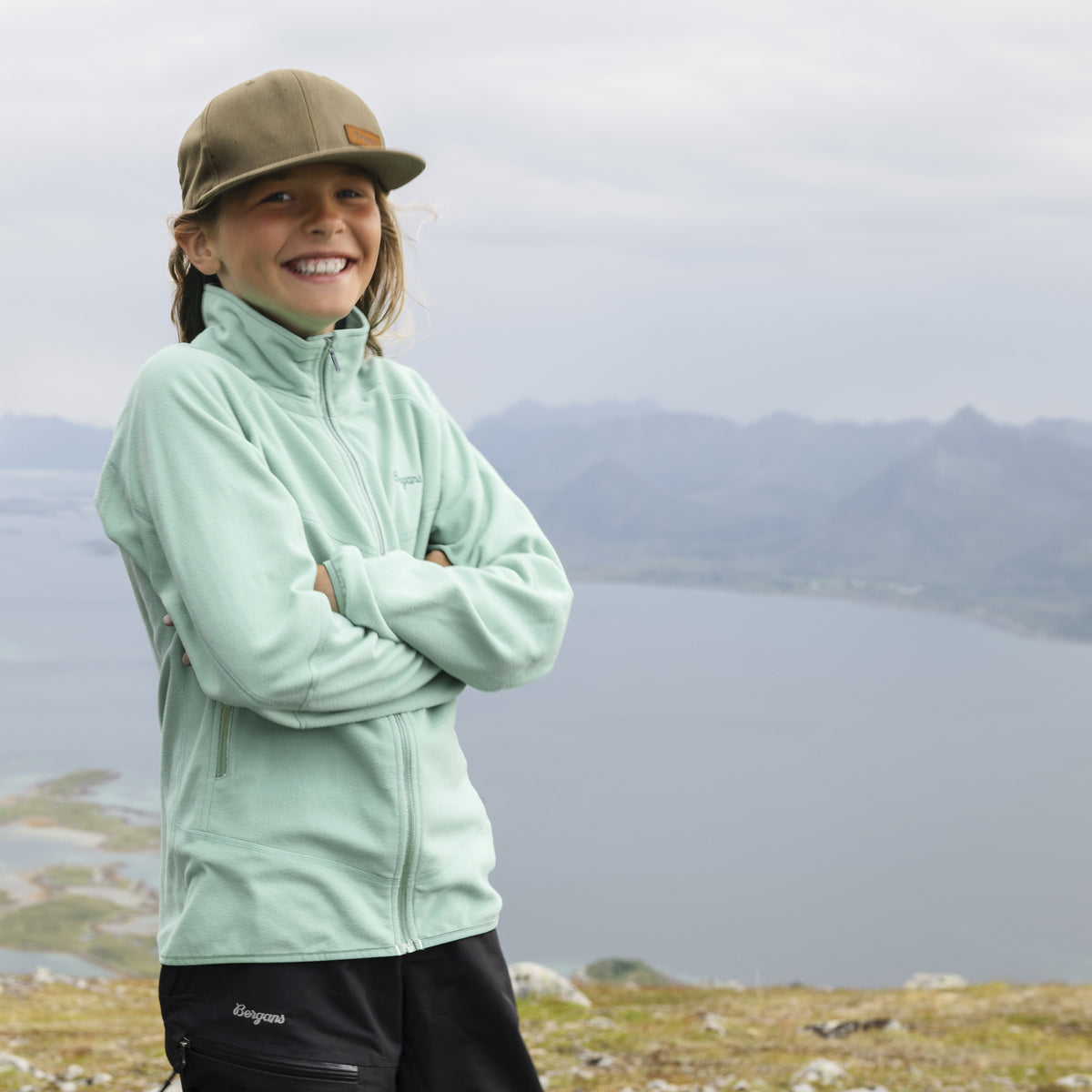 Bergans Junior Fleece Midlayer Jacket Mint Crush
