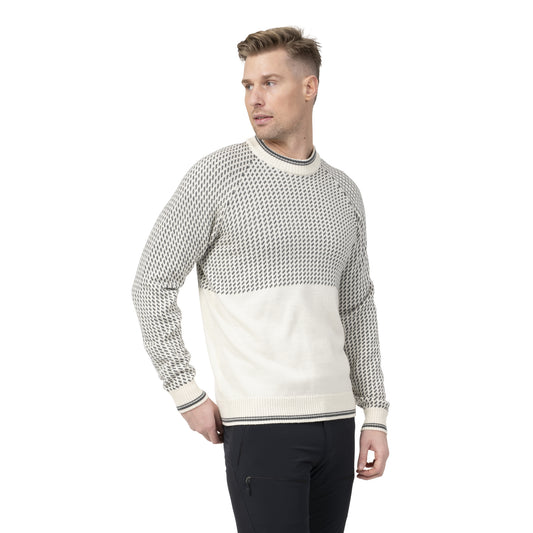 Bergans Alvdal Wool Jumper Men Vanilla White / Solid Dark Grey