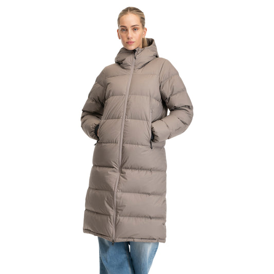 Bergans Oslo Down Long Coat Women Rock Taupe