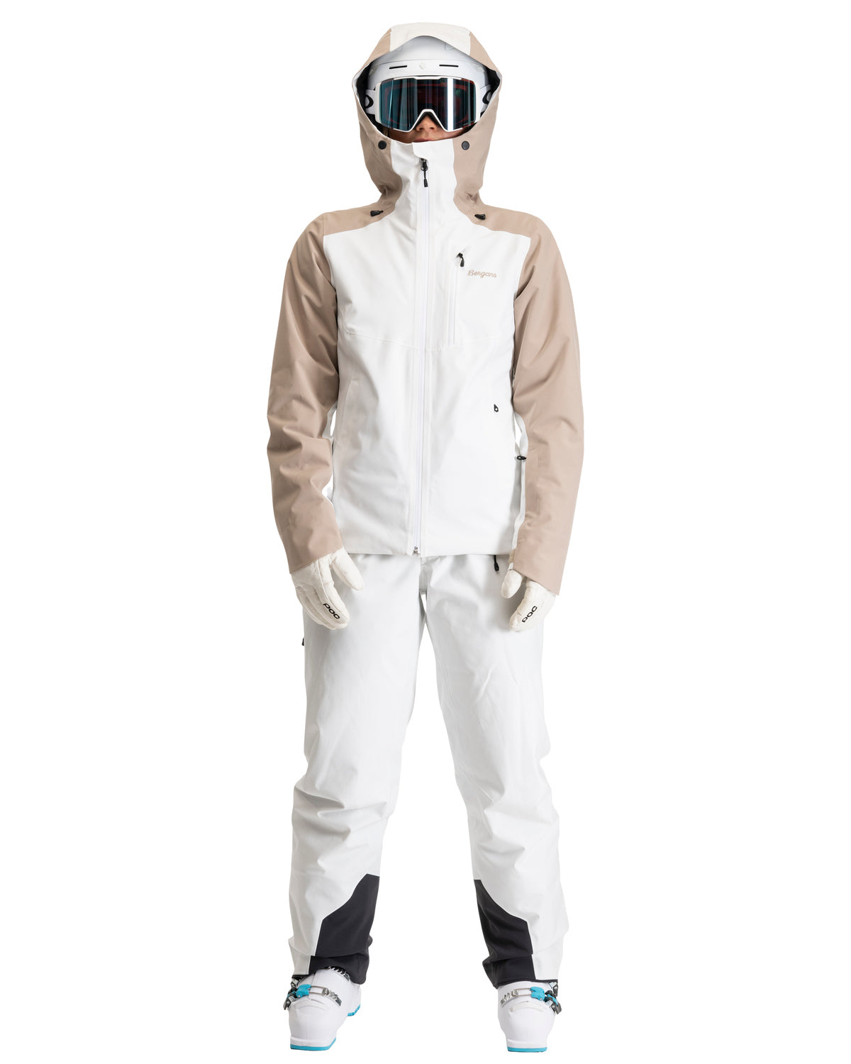 Bergans Oppdal Insulated Shell Jacket Women Arctic White/Sandstone