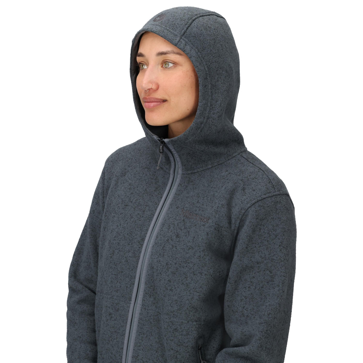 Marmot Wm's Drop Line Full Zip Hoody Steel Onyx Heather