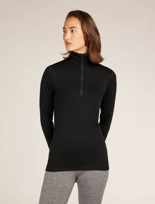 Icebreaker 200 Oasis LS Half Zip Dam Black - NatureLife