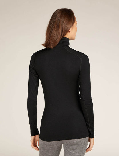 Icebreaker 200 Oasis LS Half Zip Dam Black - NatureLife