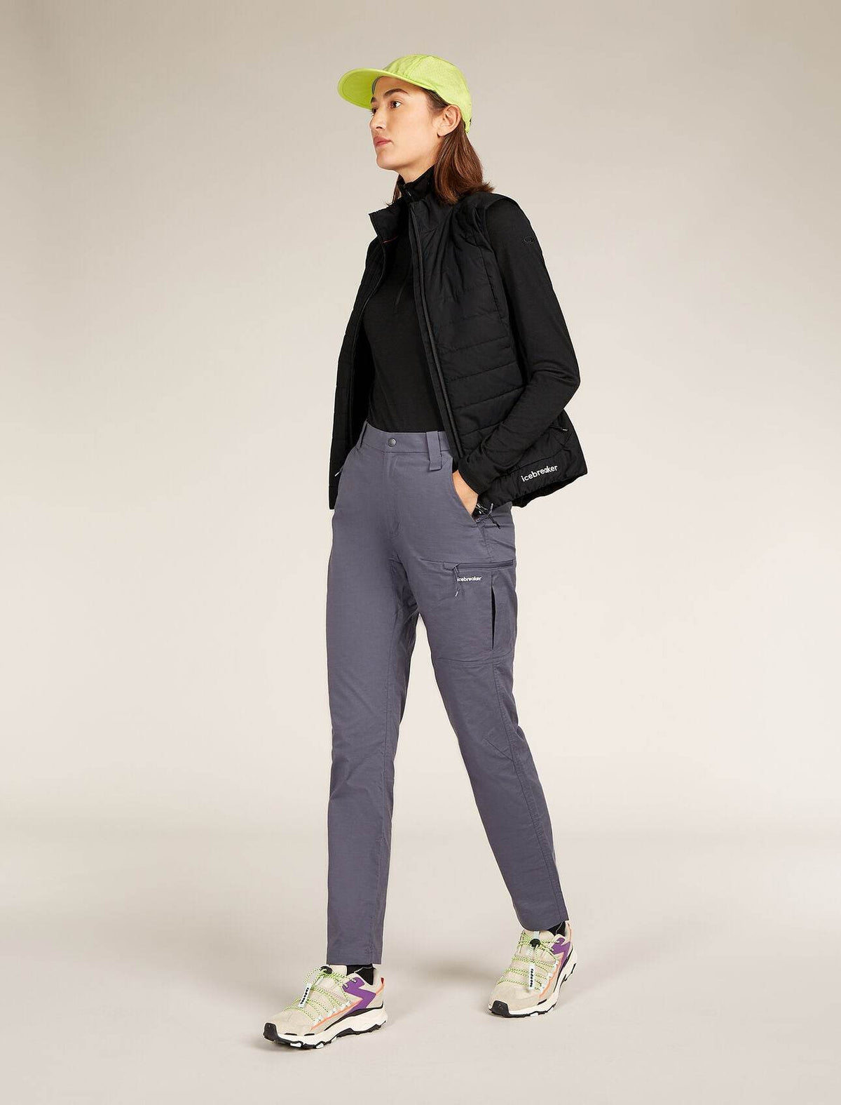 Icebreaker 200 Oasis LS Half Zip Dam Black - NatureLife