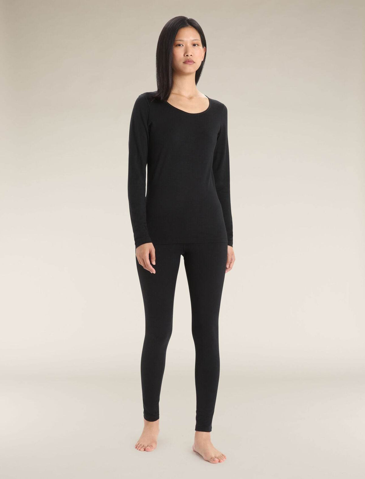 Icebreaker 200 Oasis Termiska Leggings I Merino Black - NatureLife