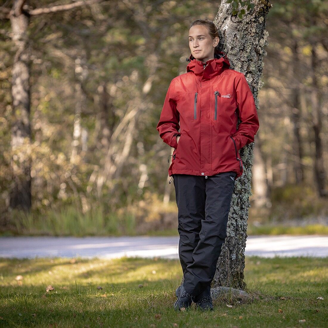 Arrak Outdoor W's Arrak Rain Jacket DK Red