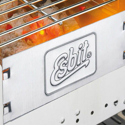 Esbit Stainless Steel Foldable Bbq Box Metal - NatureLife