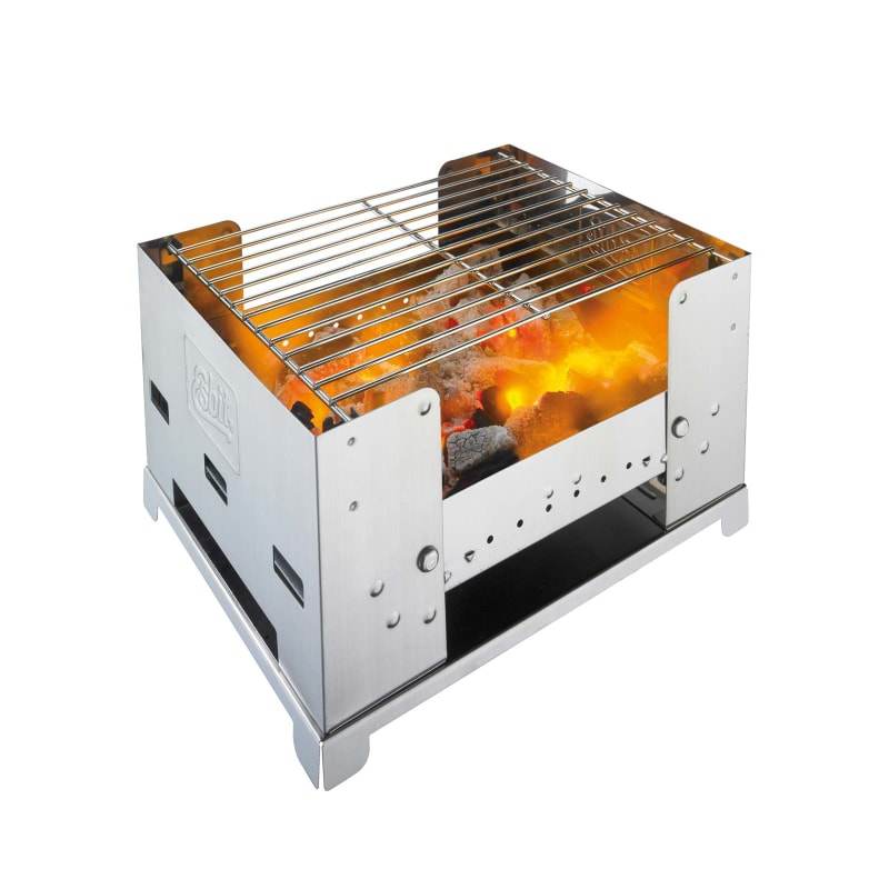 Esbit Stainless Steel Foldable Bbq Box Metal - NatureLife
