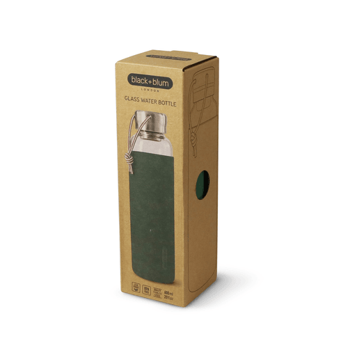 Black+Blum Glasflaska Rubber 600 ml Oliv - NatureLife