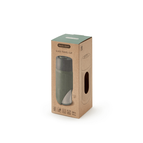 Black+Blum Travel Cup Glas 340ml Oliv - NatureLife