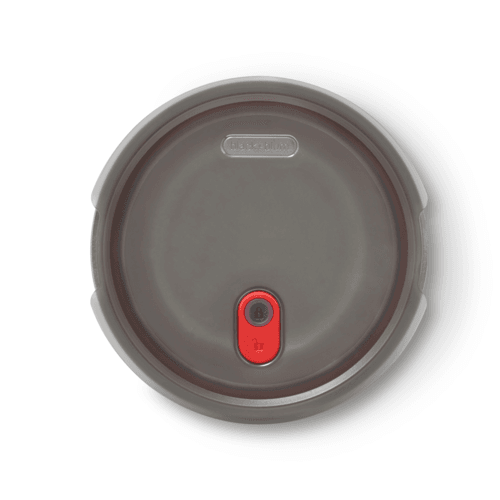 Steel Bowl Small 0,65L Grå/röd - NatureLife