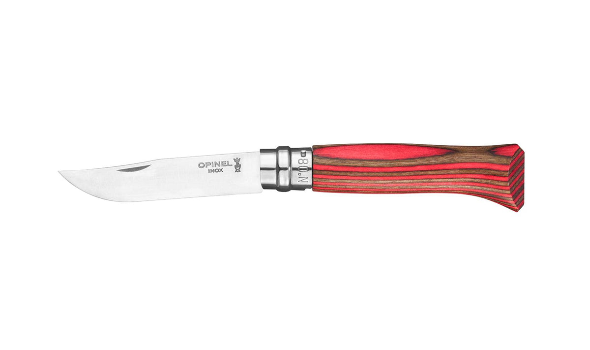 Opinel N08 Laminated Birch Red - NatureLife