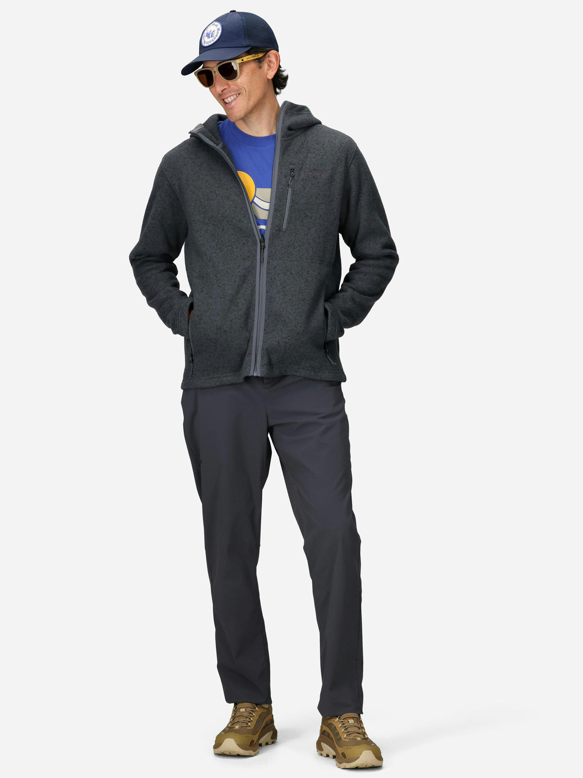 Marmot Drop Line Full Zip Hoody Steel Onyx Heather