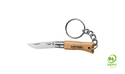 Opinel N°02 Keychain Beech Stainless Steel - NatureLife