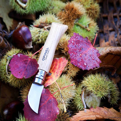 Opinel N07 Chestnut Garlic Chestnut Wood / Kastanj- & vitlökskniv - NatureLife