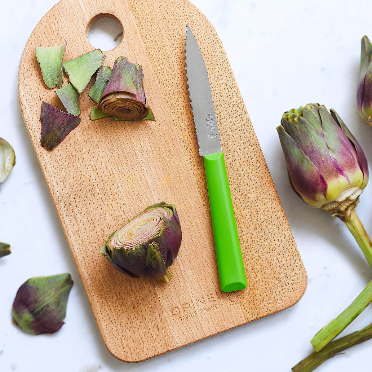 Opinel N°313 Serrated Green Kniv - NatureLife