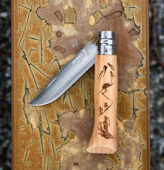 Opinel N08 Engraved Sport Skiing Beech - NatureLife