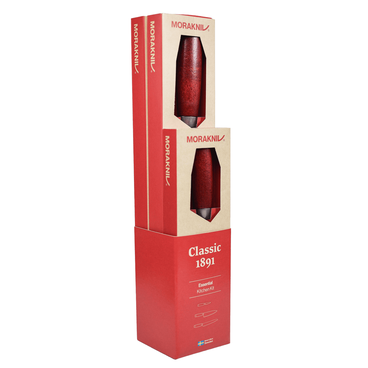 Morakniv Essential Kitchen Kit 3Pcs Red