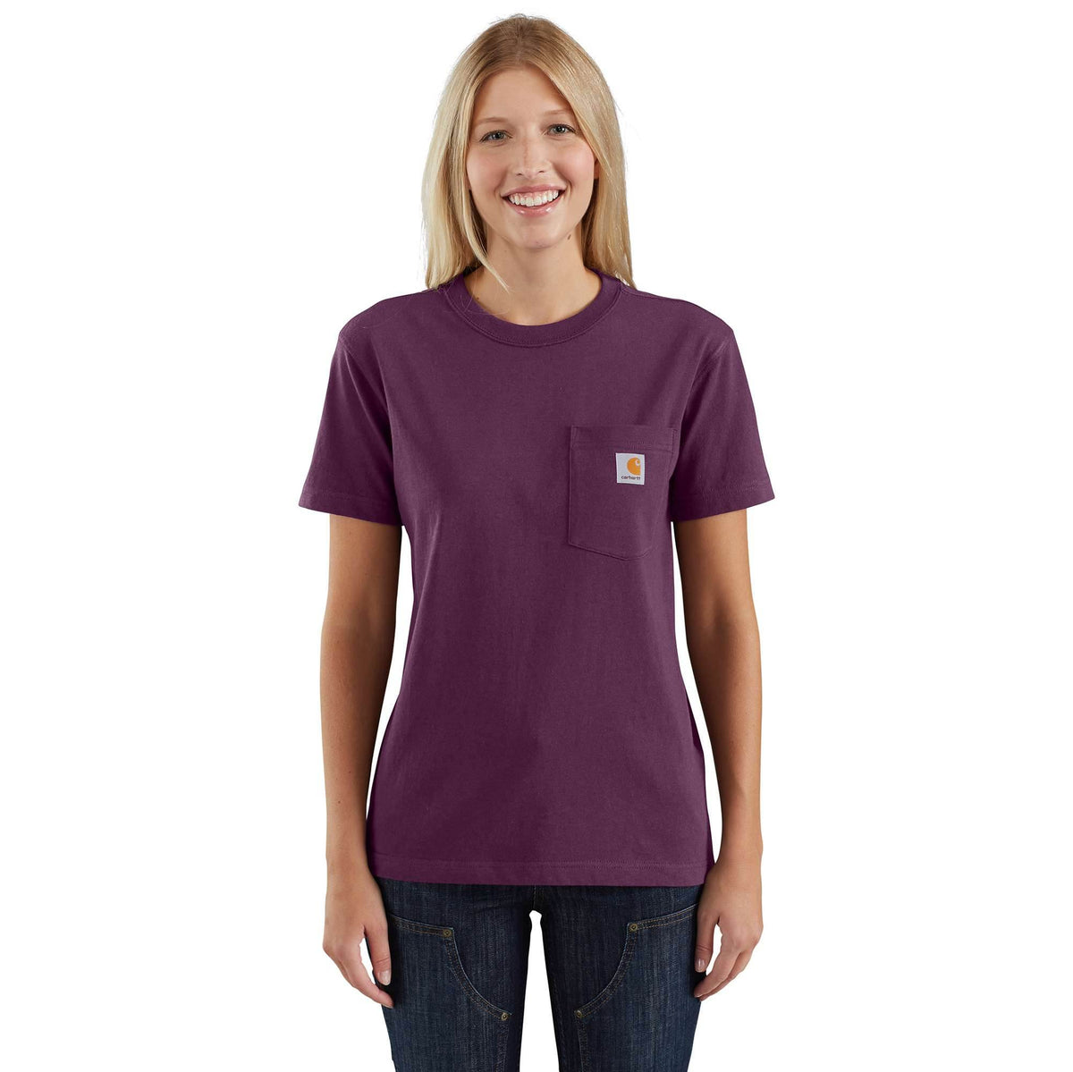 Carhartt Workwear Pocket S/S T-Shirt Eggplant - NatureLife