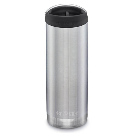 Klean Kanteen TKWide Isolerad 473ml (Café Cap) Vattenflaska Silver - NatureLife