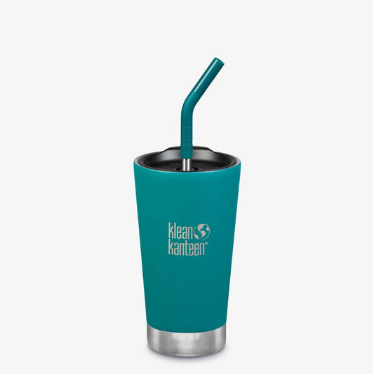 Klean Kanteen Isolerad Tumbler 473ml Med Sugrör Turkos - NatureLife