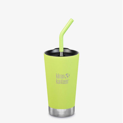 Klean Kanteen Isolerad Tumbler 473ml Med Sugrör Ljusgrön - NatureLife