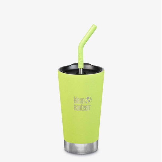 Klean Kanteen Isolerad Tumbler 473ml Med Sugrör Ljusgrön - NatureLife