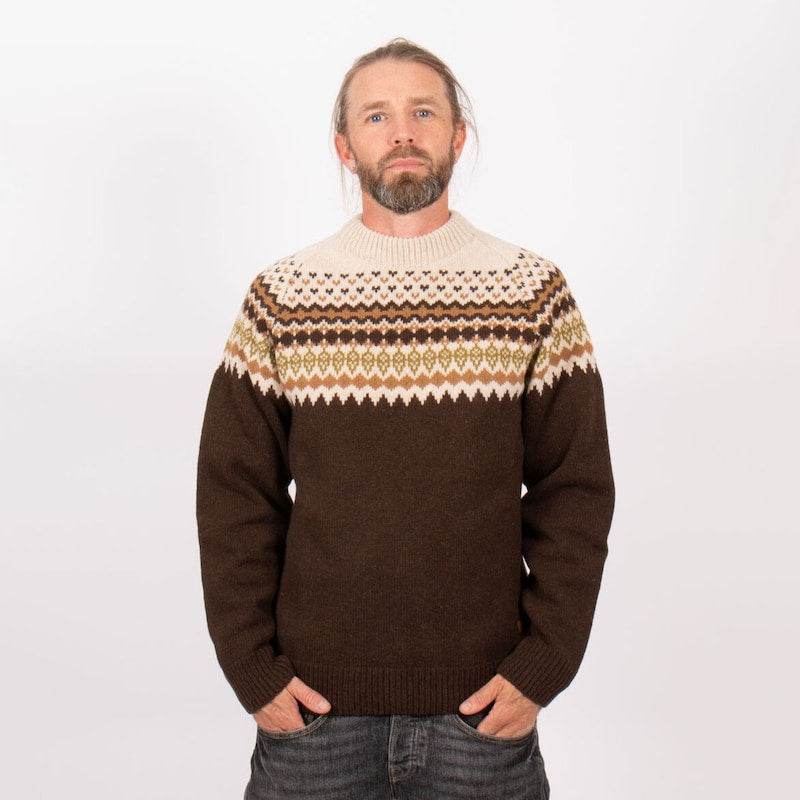 Sätila Sarek Sweater Herr Brown - NatureLife