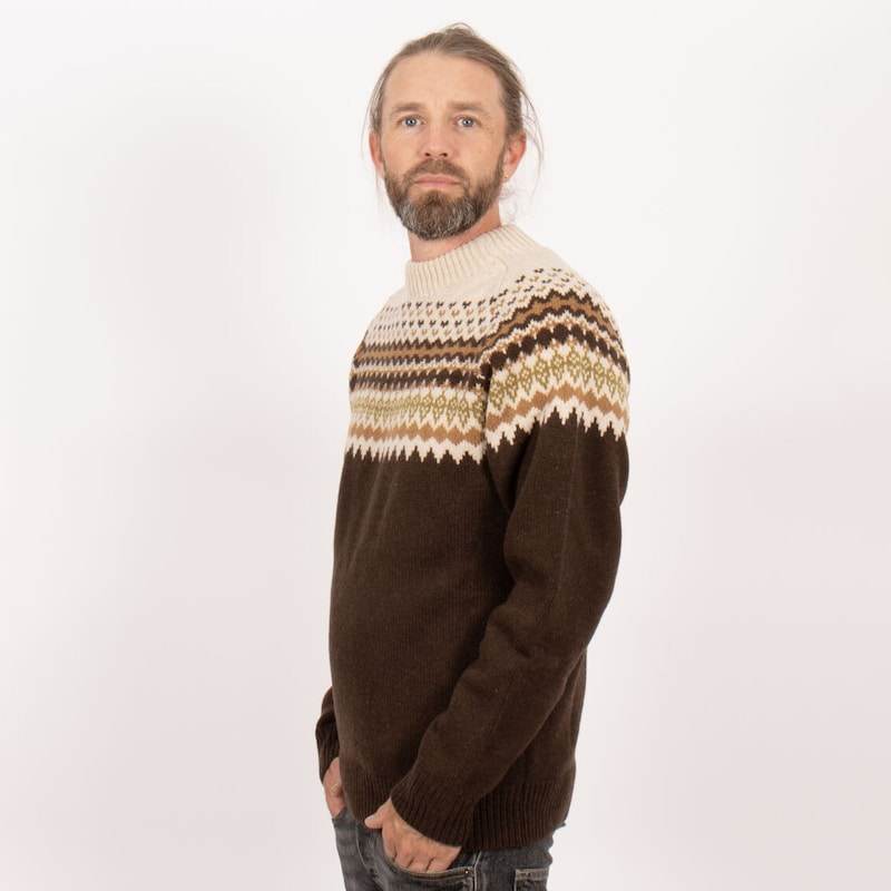 Sätila Sarek Sweater Herr Brown - NatureLife