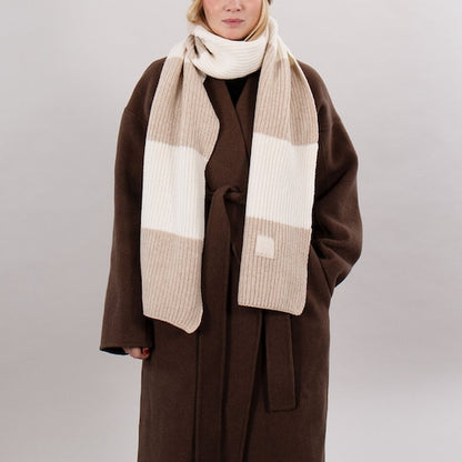 Sätila Lexby Striped Scarf Soft Beige Combo
