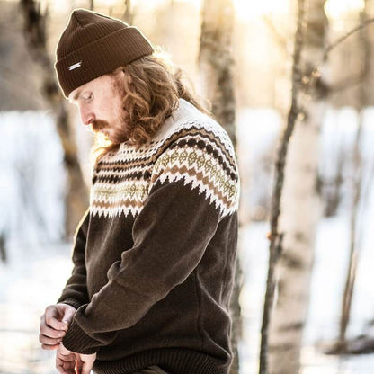 Sätila Sarek Sweater Herr Brown - NatureLife