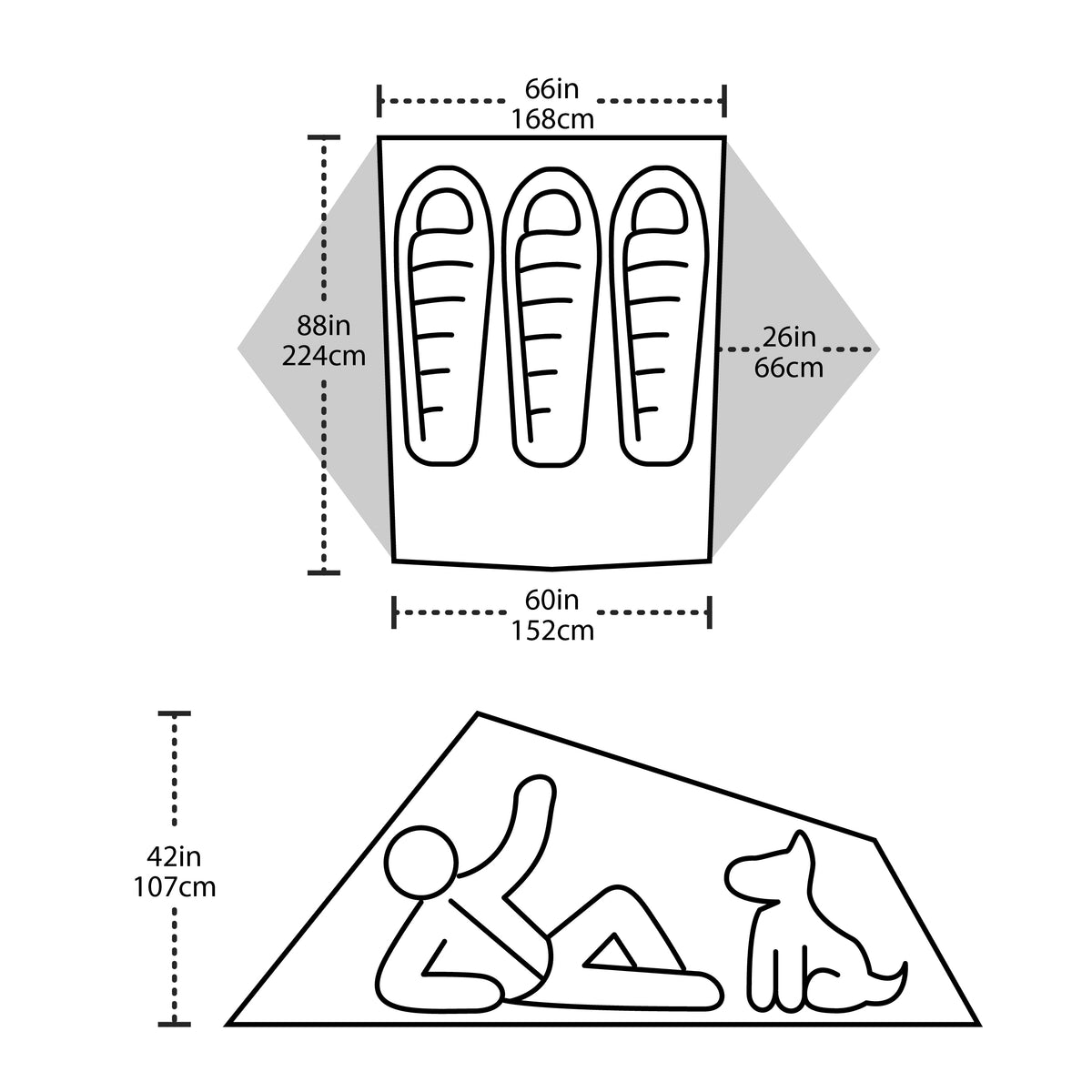 Big Agnes Tiger Wall UL3 Mercury/Evening Primrose