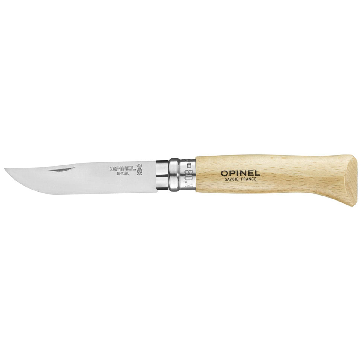 Opinel N°08 Beech Stainless Steel + Sheath / Fällknivset med Slida - NatureLife