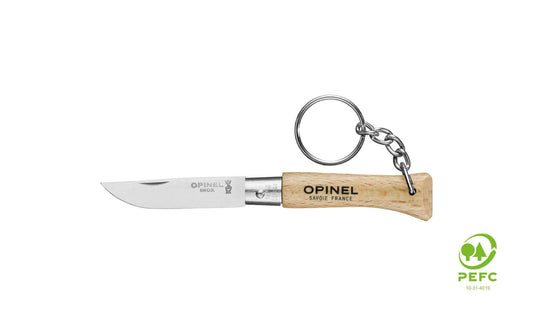 Opinel N°04 Keychain Beech Stainless Steel - NatureLife
