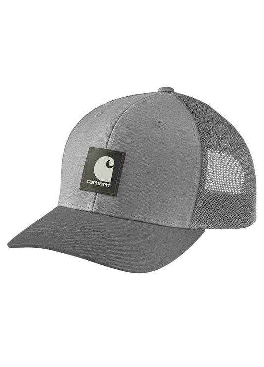 Carhartt Twill Mesh-Back Logo Patch Cap Asphalt - NatureLife