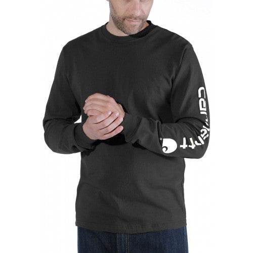 Carhartt Sleeve Logo T-Shirt L/S Black - NatureLife
