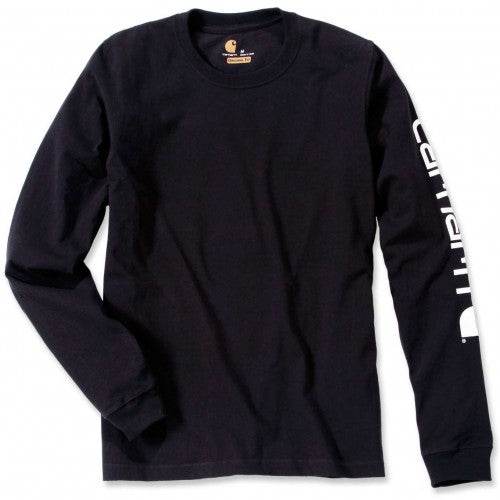 Carhartt Sleeve Logo T-Shirt L/S Black - NatureLife