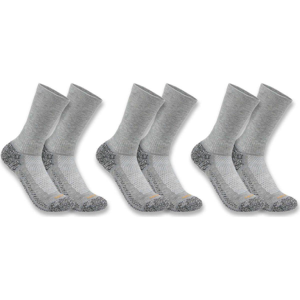 Carhartt Force Midweight Crew Sock 3-Pack Grå