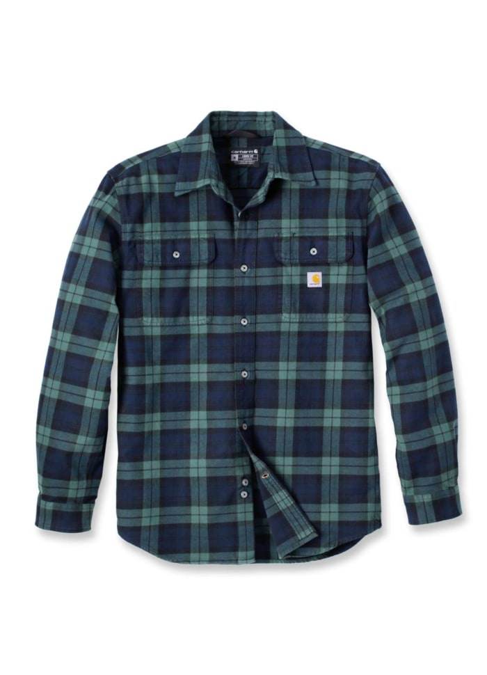 Carhartt Heavy Flannel L/S Plaid Shirt Frosted Balsam - NatureLife