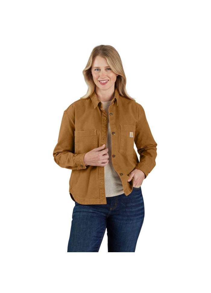 Carhartt Heavyweight Duck Overshirt Brown - NatureLife