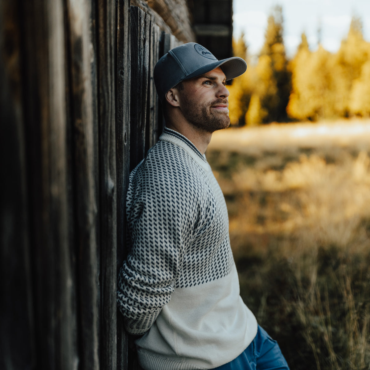 Bergans Alvdal Wool Jumper Men Vanilla White / Solid Dark Grey