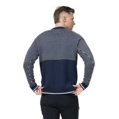 Bergans Alvdal Wool Jumper Men Navy / Vanilla White