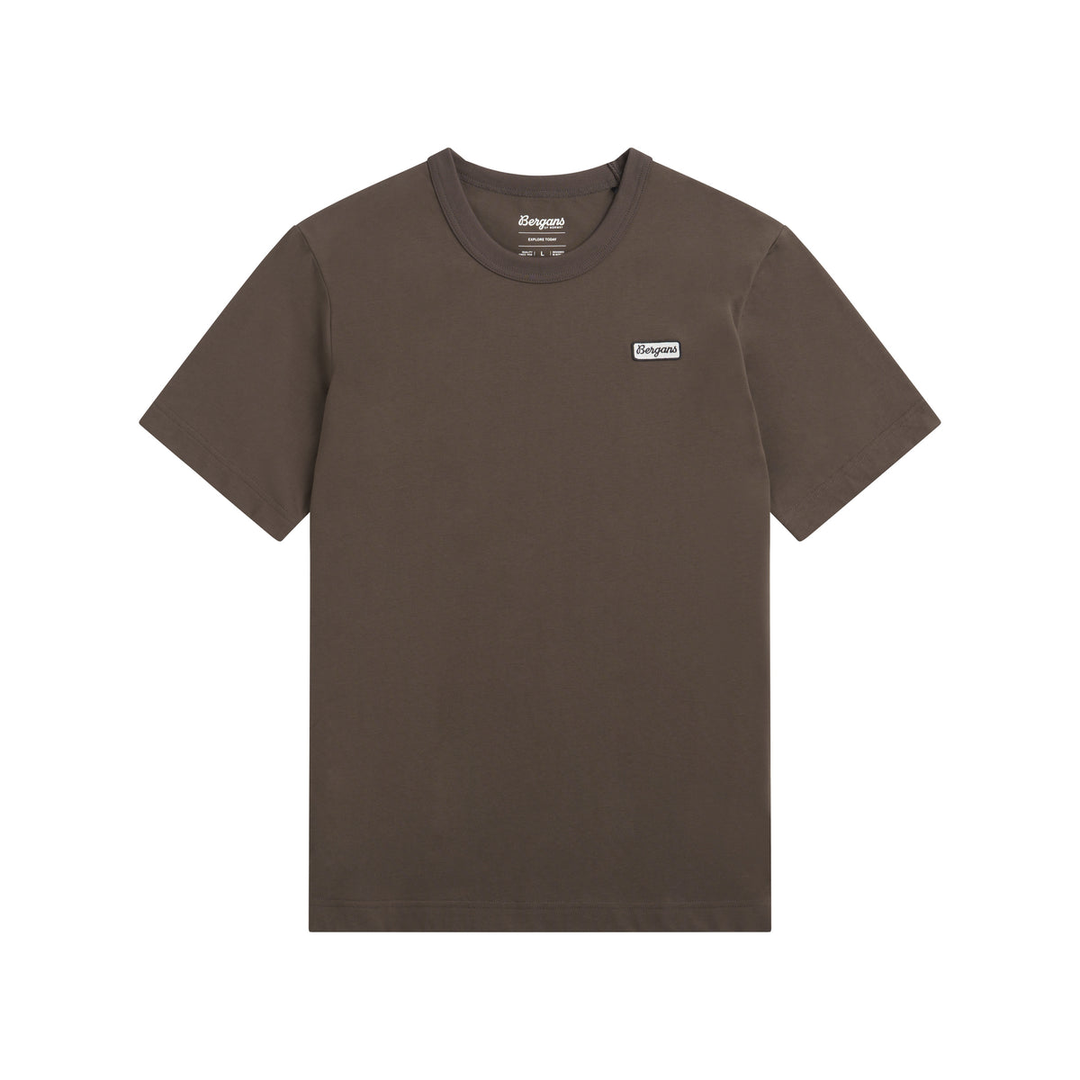 Bergans Logo Cotton Tee Men Dark Rock Taupe