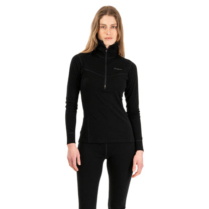Bergans Inner:Dual Merino Half Zip Women Black