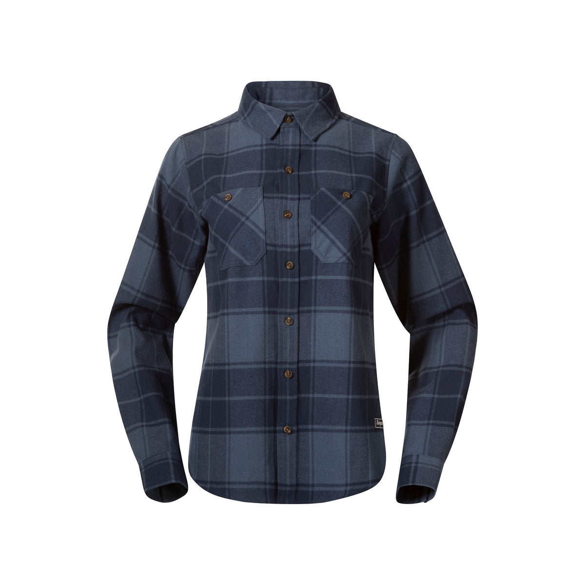 Bergans Nordmarka Flannel Shirt Women Granite Blue/Navy Blue Check
