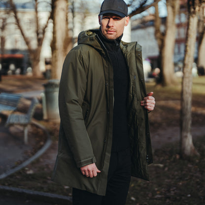 Bergans Urban Insulated Shell Coat Men Dark Green Mud
