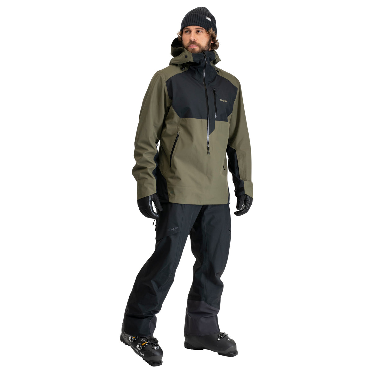 Bergans Oppdal 3L Shell Anorak Unisex Pine Forest/Black
