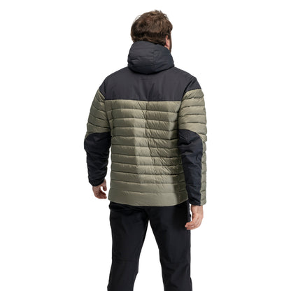 Bergans Lom Light Down Hood Jacket Men Green Mud / Dark Shadow Grey